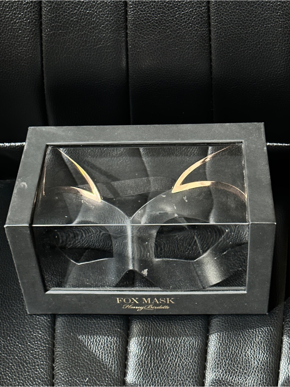 Honey Birdette Black Fox Mask with Rose Gold Accents